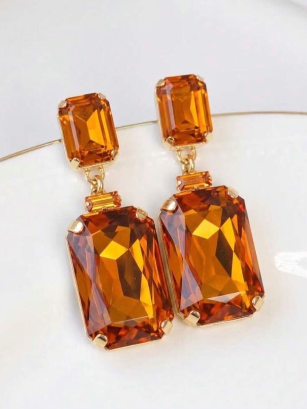 Stone earrings
